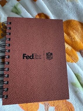 FedEx NFL Football-Texture Spiral Notebook - Brown- mini notebook, like new